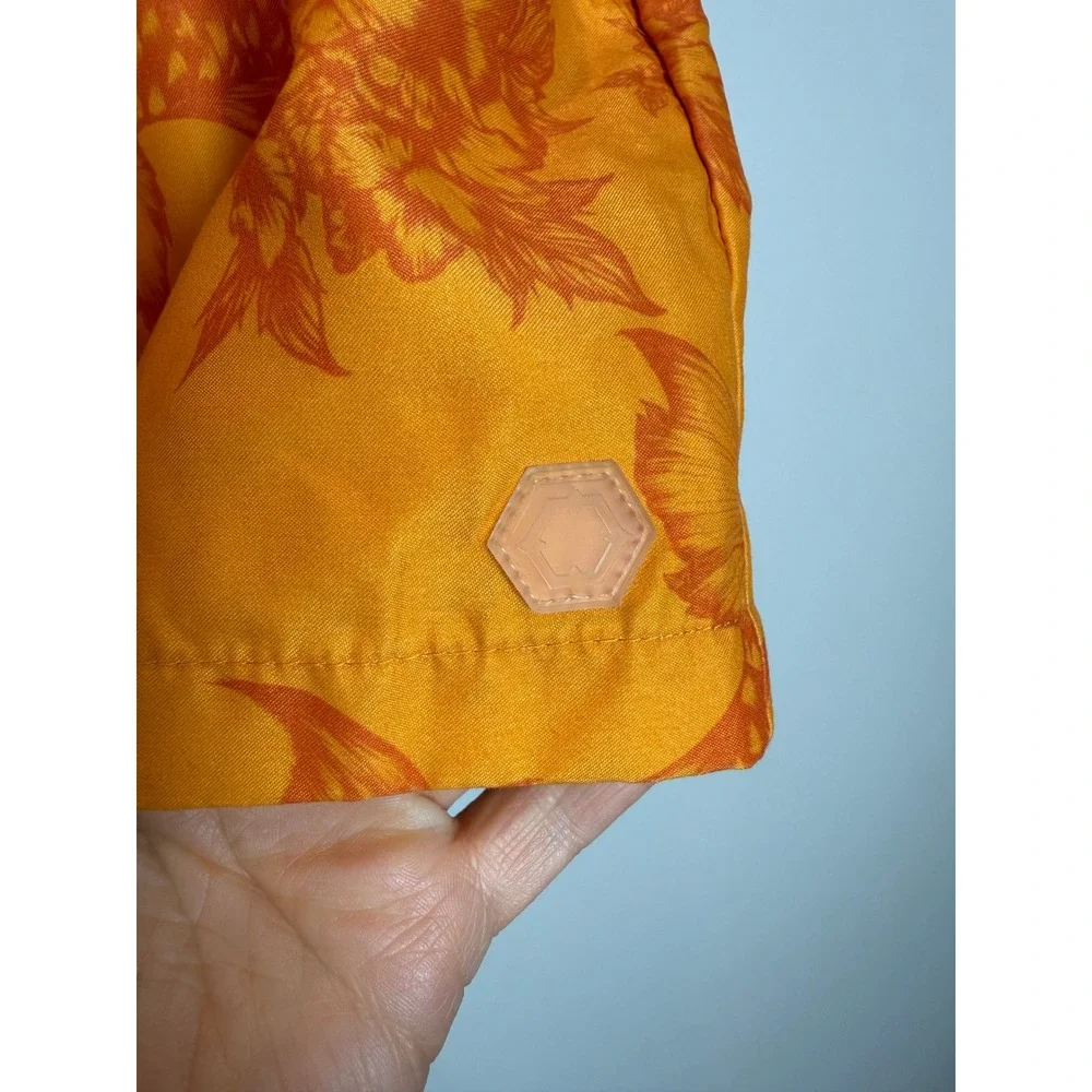 Empyre Ollie Board Short Mens S Koi Fish Orange‎ 4 Inch Inseam Tropical Swim
